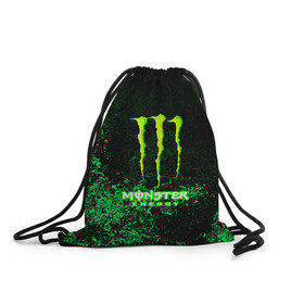 Рюкзак-мешок 3D с принтом MONSTER ENERGY в Кировске, 100% полиэстер | плотность ткани — 200 г/м2, размер — 35 х 45 см; лямки — толстые шнурки, застежка на шнуровке, без карманов и подкладки | amg | auto | bmw | honda | jdm | mercedes | nissan | porsche | racing | sport | subar | toyota | автомобил | автомобильные | киа | лексус | марка | машины | митсубиси | ниссан | порше | спорт | субару | тесла | тойота | хонда