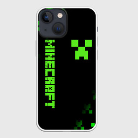 Чехол для iPhone 13 mini с принтом MINECRAFT CREEPER в Кировске,  |  | block | creeper | cube | minecraft | pixel | блок | геометрия | крафт | крипер | кубики | майнкрафт | пиксели