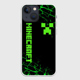 Чехол для iPhone 13 mini с принтом MINECRAFT CREEPER в Кировске,  |  | block | creeper | cube | minecraft | pixel | блок | геометрия | крафт | крипер | кубики | майнкрафт | пиксели