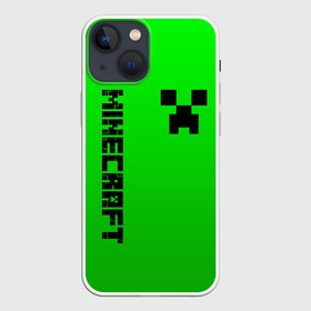 Чехол для iPhone 13 mini с принтом MINECRAFT CREEPER в Кировске,  |  | block | creeper | cube | minecraft | pixel | блок | геометрия | крафт | крипер | кубики | майнкрафт | пиксели