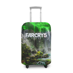Чехол для чемодана 3D с принтом FARCRY5 в Кировске, 86% полиэфир, 14% спандекс | двустороннее нанесение принта, прорези для ручек и колес | far cry | farcry | game | ubisof | выживание | джунгли | игры | остров | фар край
