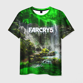 Мужская футболка 3D с принтом FARCRY5 в Кировске, 100% полиэфир | прямой крой, круглый вырез горловины, длина до линии бедер | far cry | farcry | game | ubisof | выживание | джунгли | игры | остров | фар край