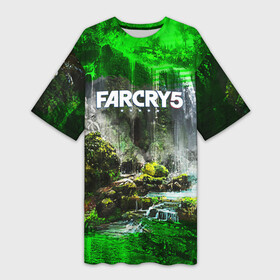 Платье-футболка 3D с принтом FARCRY5 в Кировске,  |  | far cry | farcry | game | ubisof | выживание | джунгли | игры | остров | фар край