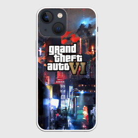 Чехол для iPhone 13 mini с принтом GTA6 в Кировске,  |  | grand theft auto 2 | grand theft auto 3 | grand theft auto v | grand theft auto: san andreas | grand theft auto: vice city | gta 1 | gta 2 | gta 3 | gta 4 | gta 5 | gta online | gta v | город | игры