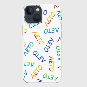 Чехол для iPhone 13 mini с принтом ЛЕТО в Кировске,  |  | summer | лето | текст | цветная надпись | яркий принт