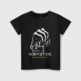 Детская футболка хлопок с принтом MONSTER ENERGY (Z) в Кировске, 100% хлопок | круглый вырез горловины, полуприлегающий силуэт, длина до линии бедер | black monster | bmx | claw | cybersport | energy | monster | monster energy | moto | motocross | race | sport | киберспорт | когти | монстер энерджи | монстр | мото | мотокросс | ралли | скейтбординг | спорт | т | энергия