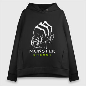 Женское худи Oversize хлопок с принтом MONSTER ENERGY (Z) в Кировске, френч-терри — 70% хлопок, 30% полиэстер. Мягкий теплый начес внутри —100% хлопок | боковые карманы, эластичные манжеты и нижняя кромка, капюшон на магнитной кнопке | black monster | bmx | claw | cybersport | energy | monster | monster energy | moto | motocross | race | sport | киберспорт | когти | монстер энерджи | монстр | мото | мотокросс | ралли | скейтбординг | спорт | т | энергия