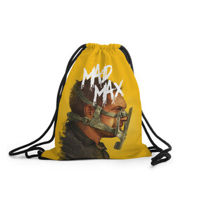 Рюкзак-мешок 3D с принтом Mad Max в Кировске, 100% полиэстер | плотность ткани — 200 г/м2, размер — 35 х 45 см; лямки — толстые шнурки, застежка на шнуровке, без карманов и подкладки | mad max | mad max fury road | безумный макс | мад макс | мед макс мэд макс