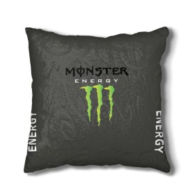 Подушка 3D с принтом MONSTER ENERGY (Z) в Кировске, наволочка – 100% полиэстер, наполнитель – холлофайбер (легкий наполнитель, не вызывает аллергию). | состоит из подушки и наволочки. Наволочка на молнии, легко снимается для стирки | black monster | bmx | claw | cybersport | energy | monster | monster energy | moto | motocross | race | sport | киберспорт | когти | монстер энерджи | монстр | мото | мотокросс | ралли | скейтбординг | спорт | энергия