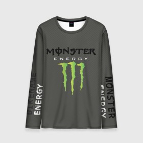 Мужской лонгслив 3D с принтом MONSTER ENERGY (Z) в Кировске, 100% полиэстер | длинные рукава, круглый вырез горловины, полуприлегающий силуэт | black monster | bmx | claw | cybersport | energy | monster | monster energy | moto | motocross | race | sport | киберспорт | когти | монстер энерджи | монстр | мото | мотокросс | ралли | скейтбординг | спорт | энергия