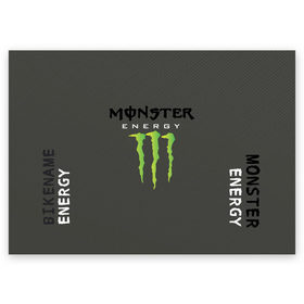 Поздравительная открытка с принтом MONSTER ENERGY (Z) в Кировске, 100% бумага | плотность бумаги 280 г/м2, матовая, на обратной стороне линовка и место для марки
 | black monster | bmx | claw | cybersport | energy | monster | monster energy | moto | motocross | race | sport | киберспорт | когти | монстер энерджи | монстр | мото | мотокросс | ралли | скейтбординг | спорт | энергия