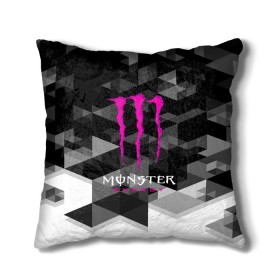 Подушка 3D с принтом MONSTER ENERGY (Z) в Кировске, наволочка – 100% полиэстер, наполнитель – холлофайбер (легкий наполнитель, не вызывает аллергию). | состоит из подушки и наволочки. Наволочка на молнии, легко снимается для стирки | Тематика изображения на принте: black monster | bmx | claw | cybersport | energy | monster | monster energy | moto | motocross | race | sport | киберспорт | когти | монстер энерджи | монстр | мото | мотокросс | ралли | скейтбординг | спорт | энергия