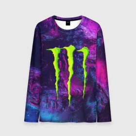 Мужской лонгслив 3D с принтом MONSTER ENERGY (Z) в Кировске, 100% полиэстер | длинные рукава, круглый вырез горловины, полуприлегающий силуэт | black monster | bmx | claw | cybersport | energy | monster | monster energy | moto | motocross | race | sport | киберспорт | когти | монстер энерджи | монстр | мото | мотокросс | ралли | скейтбординг | спорт | энергия