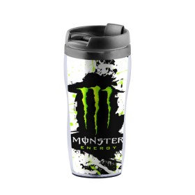 Термокружка-непроливайка с принтом MONSTER ENERGY (Z) в Кировске, внутренняя часть — пищевой пластик, наружная часть — прозрачный пластик, между ними — полиграфическая вставка с рисунком | объем — 350 мл, герметичная крышка | Тематика изображения на принте: black monster | bmx | claw | cybersport | energy | monster | monster energy | moto | motocross | race | sport | киберспорт | когти | монстер энерджи | монстр | мото | мотокросс | ралли | скейтбординг | спорт | т | энергия