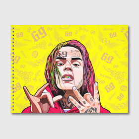 Альбом для рисования с принтом 6IX9INE в Кировске, 100% бумага
 | матовая бумага, плотность 200 мг. | Тематика изображения на принте: 6ix9ine | gooba | hernandez | tekashi