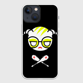 Чехол для iPhone 13 mini с принтом Стильное Аниме лого в Кировске,  |  | ahegao | danganronpa | monokuma | senpai | аниме | монокума | надпись | прикольные картинки | прикольные надписи | сердце | я люблю аниме