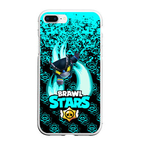 Чехол для iPhone 7Plus/8 Plus матовый с принтом Brawl stars mecha crow в Кировске, Силикон | Область печати: задняя сторона чехла, без боковых панелей | bibi | brawl stars | coach mike | leon | leon shark | mecha crow | mr.p | sally leon | sandy | sprout | unicorn | virus 8 bit | биби | бравл старс | вирус 8 бит | леон | оборотень | спроут | сэли леон