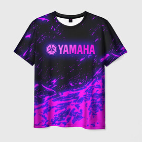 Мужская футболка 3D с принтом Yamaha (Z) в Кировске, 100% полиэфир | прямой крой, круглый вырез горловины, длина до линии бедер | bike | fj1200 | moto | motocycle | sportmotorcycle | yamaha | yzf 600r | вездеход | мото | мотоспорт | снегоход | ямаха