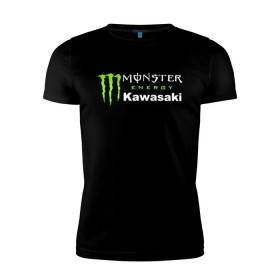 Мужская футболка премиум с принтом KAWASAKI (Z) в Кировске, 92% хлопок, 8% лайкра | приталенный силуэт, круглый вырез ворота, длина до линии бедра, короткий рукав | Тематика изображения на принте: bike | energy | kawasaki | monster | monster energy | moto | motocross | ninja | sport | zzr | кавасаки | кавасаки ниндзя | монстер энерджи | монстр | мото | мотокросс | ниндзя | спорт | энергия