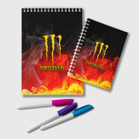 Блокнот с принтом MONSTER ENERGY в Кировске, 100% бумага | 48 листов, плотность листов — 60 г/м2, плотность картонной обложки — 250 г/м2. Листы скреплены удобной пружинной спиралью. Цвет линий — светло-серый
 | energy | honda | mercedes | monster energy | porsche | racing | sport | toyota | автомобил | автомобильные | марка | машины | митсубиси | монстр | монстр энерджи | порше | спорт | тесла | тойота | хонда