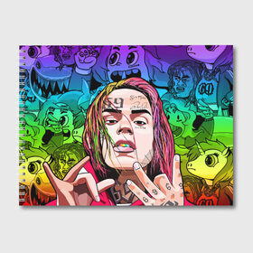 Альбом для рисования с принтом 6IX9INE в Кировске, 100% бумага
 | матовая бумага, плотность 200 мг. | Тематика изображения на принте: 6ix9ine | gooba | hernandez | tekashi