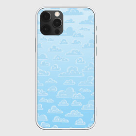 Чехол для iPhone 12 Pro Max с принтом Очень светлые голубые облака в Кировске, Силикон |  | textures | белый | лазурный | мультяшный | небеса | небо | облака | рисунок | светлый | текстуры | тучки | узор | фон