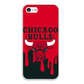 Чехол для iPhone 5/5S матовый с принтом Chicago Bulls в Кировске, Силикон | Область печати: задняя сторона чехла, без боковых панелей | 23 | air jordan | bulls | chicago bulls | jordan | michael jordan | nba | paris saint germain | psg | red | sport | быки | джордан | майкл джордан | псж | спорт | чикаго буллс