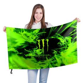 Флаг 3D с принтом MONSTER ENERGY в Кировске, 100% полиэстер | плотность ткани — 95 г/м2, размер — 67 х 109 см. Принт наносится с одной стороны | Тематика изображения на принте: energy | honda | mercedes | monster energy | porsche | racing | sport | toyota | автомобил | автомобильные | марка | машины | митсубиси | монстр | монстр энерджи | порше | спорт | тесла | тойота | хонда