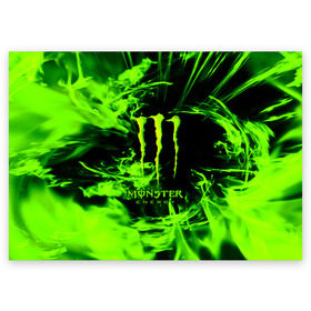 Поздравительная открытка с принтом MONSTER ENERGY в Кировске, 100% бумага | плотность бумаги 280 г/м2, матовая, на обратной стороне линовка и место для марки
 | Тематика изображения на принте: energy | honda | mercedes | monster energy | porsche | racing | sport | toyota | автомобил | автомобильные | марка | машины | митсубиси | монстр | монстр энерджи | порше | спорт | тесла | тойота | хонда