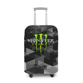 Чехол для чемодана 3D с принтом MONSTER ENERGY в Кировске, 86% полиэфир, 14% спандекс | двустороннее нанесение принта, прорези для ручек и колес | black monster | bmx | claw | cybersport | energy | monster | monster energy | moto | motocross | race | sport | киберспорт | когти | монстер энерджи | монстр | мото | мотокросс | ралли | скейтбординг | спорт | энергия