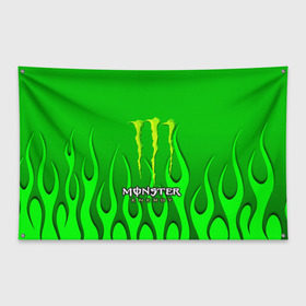 Флаг-баннер с принтом MONSTER ENERGY в Кировске, 100% полиэстер | размер 67 х 109 см, плотность ткани — 95 г/м2; по краям флага есть четыре люверса для крепления | energy | honda | mercedes | monster energy | porsche | racing | sport | toyota | автомобил | автомобильные | марка | машины | митсубиси | монстр | монстр энерджи | порше | спорт | тесла | тойота | хонда