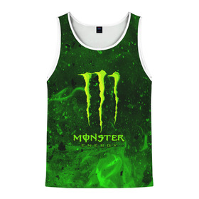 Мужская майка 3D с принтом MONSTER ENERGY в Кировске, 100% полиэстер | круглая горловина, приталенный силуэт, длина до линии бедра. Пройма и горловина окантованы тонкой бейкой | energy | honda | mercedes | monster energy | porsche | racing | sport | toyota | автомобил | автомобильные | марка | машины | митсубиси | монстр | монстр энерджи | порше | спорт | тесла | тойота | хонда