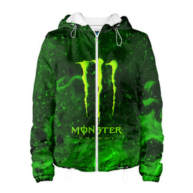 Женская куртка 3D с принтом MONSTER ENERGY в Кировске, ткань верха — 100% полиэстер, подклад — флис | прямой крой, подол и капюшон оформлены резинкой с фиксаторами, два кармана без застежек по бокам, один большой потайной карман на груди. Карман на груди застегивается на липучку | energy | honda | mercedes | monster energy | porsche | racing | sport | toyota | автомобил | автомобильные | марка | машины | митсубиси | монстр | монстр энерджи | порше | спорт | тесла | тойота | хонда