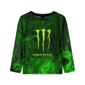 Детский лонгслив 3D с принтом MONSTER ENERGY в Кировске, 100% полиэстер | длинные рукава, круглый вырез горловины, полуприлегающий силуэт
 | energy | honda | mercedes | monster energy | porsche | racing | sport | toyota | автомобил | автомобильные | марка | машины | митсубиси | монстр | монстр энерджи | порше | спорт | тесла | тойота | хонда