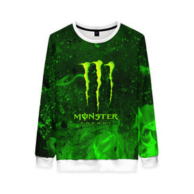 Женский свитшот 3D с принтом MONSTER ENERGY в Кировске, 100% полиэстер с мягким внутренним слоем | круглый вырез горловины, мягкая резинка на манжетах и поясе, свободная посадка по фигуре | energy | honda | mercedes | monster energy | porsche | racing | sport | toyota | автомобил | автомобильные | марка | машины | митсубиси | монстр | монстр энерджи | порше | спорт | тесла | тойота | хонда