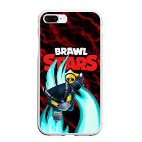 Чехол для iPhone 7Plus/8 Plus матовый с принтом BRAWL STARS MECHA CROW в Кировске, Силикон | Область печати: задняя сторона чехла, без боковых панелей | 8 bit | brawl stars | coach mike | crow | leon shark | leon unicorn | max | mr.p | sally leon | sandy | shark | sprout | werewolf leon | берли | бравл старс | ворон | макс | оборотень | спроут | сэнди