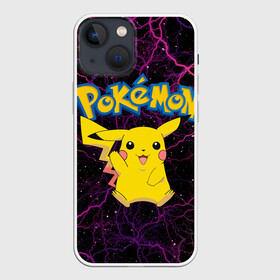 Чехол для iPhone 13 mini с принтом Цветные молнии Пикачу в Кировске,  |  | anime | pikachu | pokemon | pokemon logo | аниме | анимэ | пика | пикачу | покемон | покемон постер | эш и пикачу | эш кетчум | япония | японский