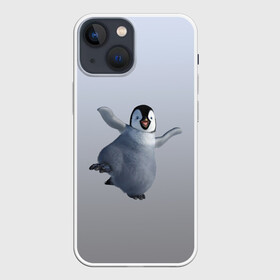 Чехол для iPhone 13 mini с принтом мультяшный  пингвин в Кировске,  |  | герой | зимняя птица | лед | миленький | мультяшный | неуклюжий | персонаж | пингвин | пингвинчик | смешной