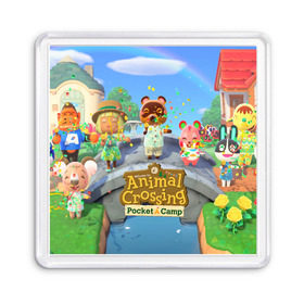 Магнит 55*55 с принтом ANIMAL CROSSING в Кировске, Пластик | Размер: 65*65 мм; Размер печати: 55*55 мм | animal crossing:new horizons | game | nintendo | анимал кроссинг | животные | звери | игра | нинтендо | пересечение животных