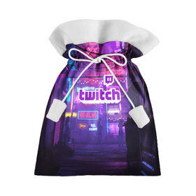Подарочный 3D мешок с принтом TWITCH в Кировске, 100% полиэстер | Размер: 29*39 см | game | gamer | logo | trend | twitch | twitties | игры | логотип | мода | надписи | стрим | твитч | тренд