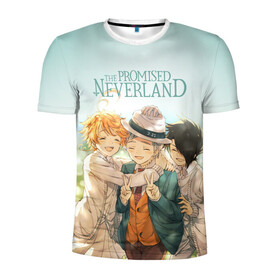 Мужская футболка 3D спортивная с принтом The Promised Neverland в Кировске, 100% полиэстер с улучшенными характеристиками | приталенный силуэт, круглая горловина, широкие плечи, сужается к линии бедра | anime | emma | mango | the promised neverland | yakusoku no neverland | аниме | манга | обещанная страна грёз | обещанный неверленд