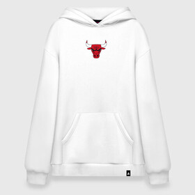 Худи SuperOversize хлопок с принтом CHICAGO BULLS в Кировске, 70% хлопок, 30% полиэстер, мягкий начес внутри | карман-кенгуру, эластичная резинка на манжетах и по нижней кромке, двухслойный капюшон
 | bulls | chicago | chicago bulls | nba | red bulls | usa | америка | быки | нба | сша | чикаго буллс