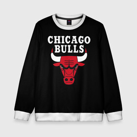 Детский свитшот 3D с принтом CHICAGO BULLS в Кировске, 100% полиэстер | свободная посадка, прямой крой, мягкая тканевая резинка на рукавах и понизу свитшота | bulls | chicago | chicago bulls | nba | red bulls | usa | америка | быки | нба | сша | чикаго буллс