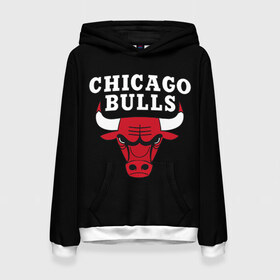 Женская толстовка 3D с принтом CHICAGO BULLS в Кировске, 100% полиэстер  | двухслойный капюшон со шнурком для регулировки, мягкие манжеты на рукавах и по низу толстовки, спереди карман-кенгуру с мягким внутренним слоем. | bulls | chicago | chicago bulls | nba | red bulls | usa | америка | быки | нба | сша | чикаго буллс