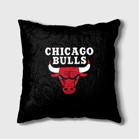 Подушка 3D с принтом CHICAGO BULLS в Кировске, наволочка – 100% полиэстер, наполнитель – холлофайбер (легкий наполнитель, не вызывает аллергию). | состоит из подушки и наволочки. Наволочка на молнии, легко снимается для стирки | bulls | chicago | chicago bulls | nba | red bulls | usa | америка | быки | нба | сша | чикаго буллс