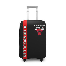 Чехол для чемодана 3D с принтом CHICAGO BULLS в Кировске, 86% полиэфир, 14% спандекс | двустороннее нанесение принта, прорези для ручек и колес | bulls | chicago | chicago bulls | nba | red bulls | usa | америка | быки | нба | сша | чикаго буллс