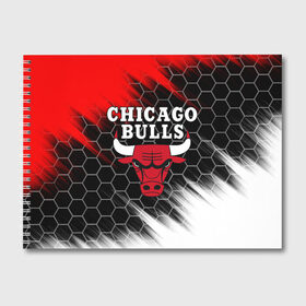 Альбом для рисования с принтом CHICAGO BULLS в Кировске, 100% бумага
 | матовая бумага, плотность 200 мг. | bulls | chicago | chicago bulls | nba | red bulls | usa | америка | быки | нба | сша | чикаго буллс