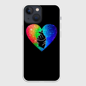 Чехол для iPhone 13 mini с принтом Сердечко в Кировске,  |  | bts | rm | бойбенд | бтс | ви | джонгук | корейское сердечко | любовь | музыка | сердце | сюги | чимин | чин