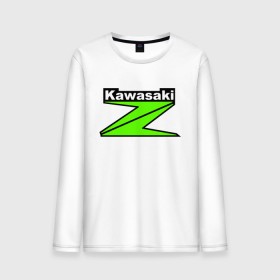 Мужской лонгслив хлопок с принтом KAWASAKI (Z) в Кировске, 100% хлопок |  | bike | kawasaki | moto | motocycle | ninja | sportmotorcycle | zzr | кавасаки | кавасаки ниндзя | мото | мотоспорт | ниндзя