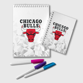 Блокнот с принтом CHICAGO BULLS в Кировске, 100% бумага | 48 листов, плотность листов — 60 г/м2, плотность картонной обложки — 250 г/м2. Листы скреплены удобной пружинной спиралью. Цвет линий — светло-серый
 | Тематика изображения на принте: bulls | chicago | chicago bulls | nba | red bulls | usa | америка | быки | нба | сша | чикаго буллс